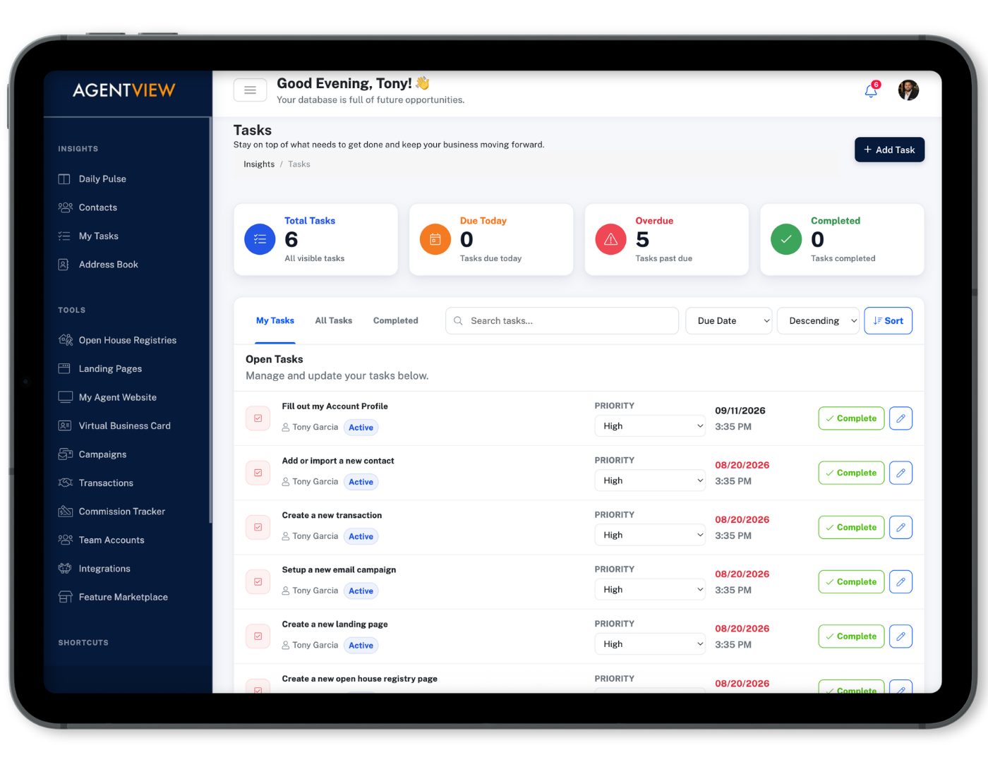 AGENTVIEW AV2 Task Manager